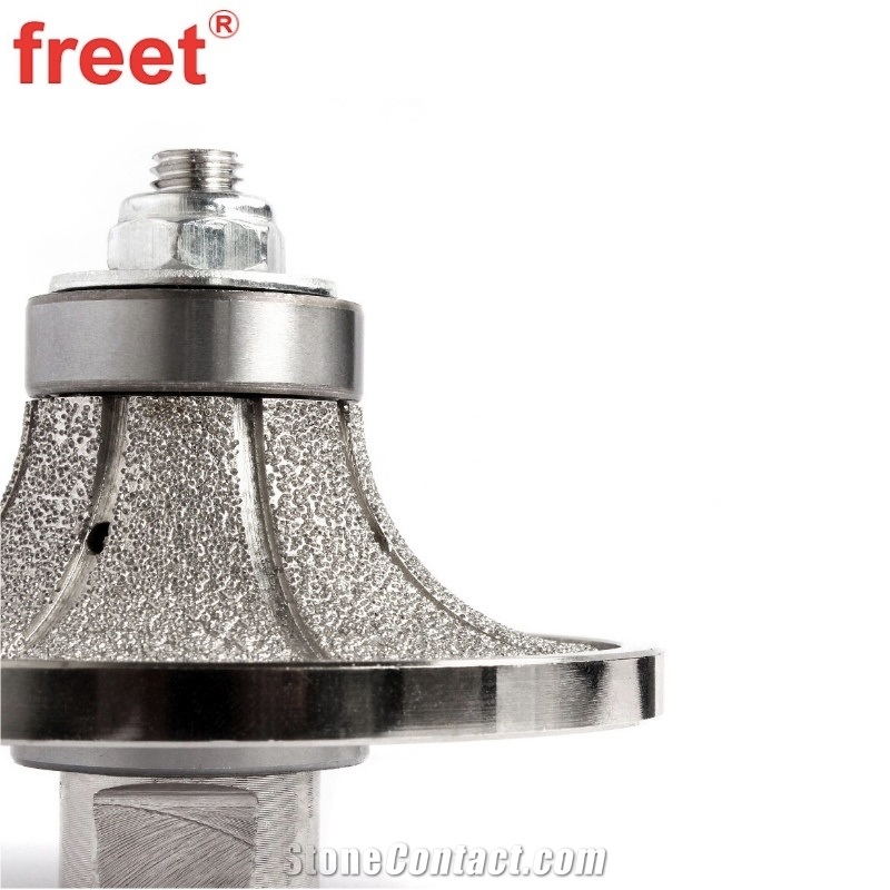 Vacuum Brazed Demi Bullnose Diamond Profile Router Bits
