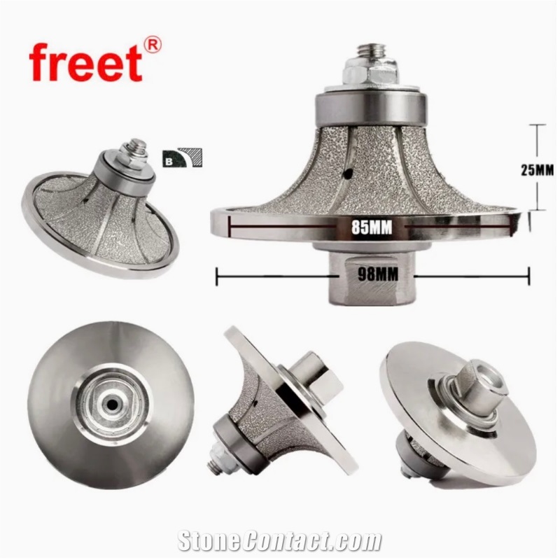Vacuum Brazed Diamond Router Bits Hand Profile Wheels