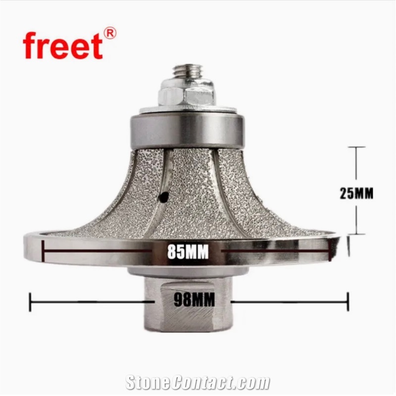 Vacuum Brazed Diamond Router Bits Hand Profile Wheels