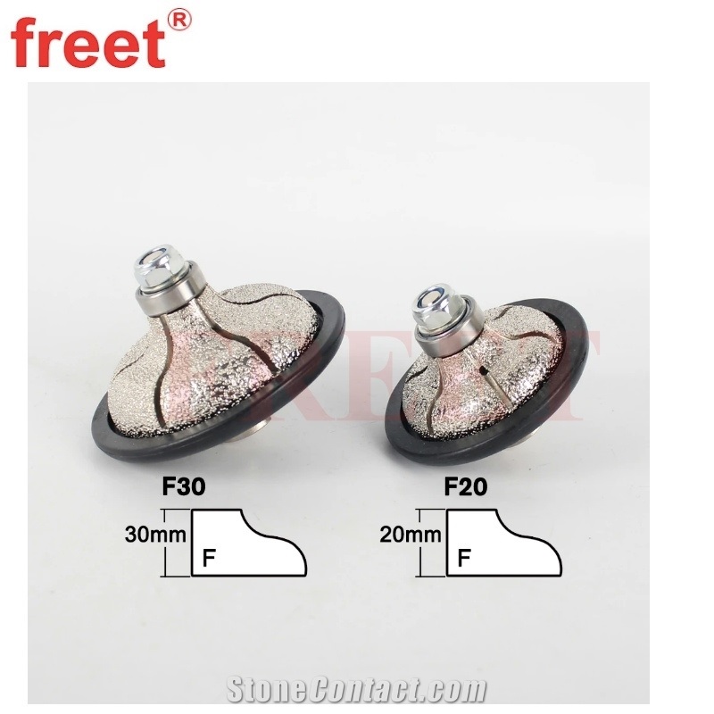 Vacuum Brazed Ogee Diamond Bullnose Profiling Wheel
