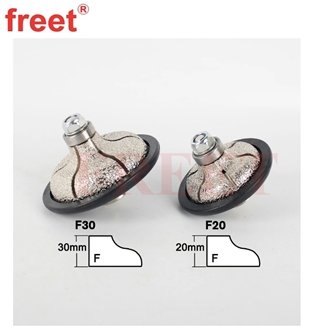 Vacuum Brazed Ogee Diamond Bullnose Profiling Wheel
