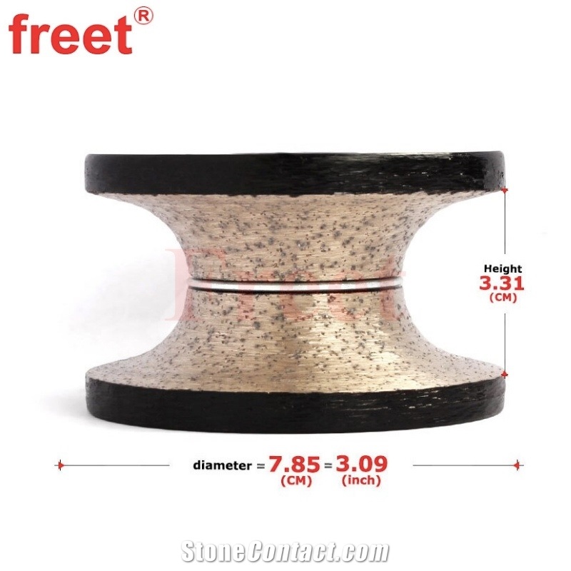 Wet Use Diamond Router Bit Full Bullnose Profiling Wheel