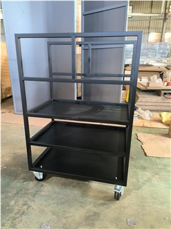 Black Display Stand Racks With Wheels