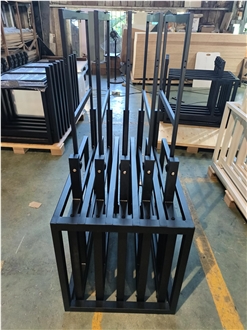 Black Metal Multi - Tiered Sliding Display Frames