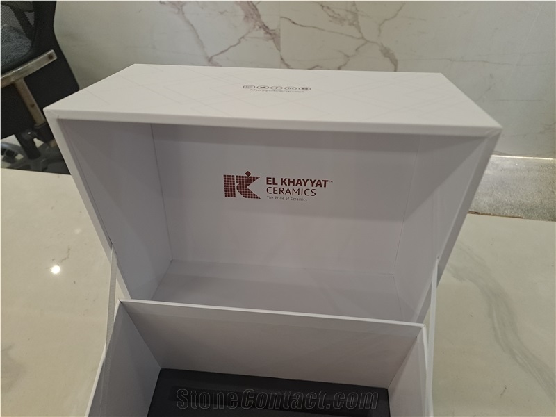 EVA - Lined White Flip - Open Stone Display Case
