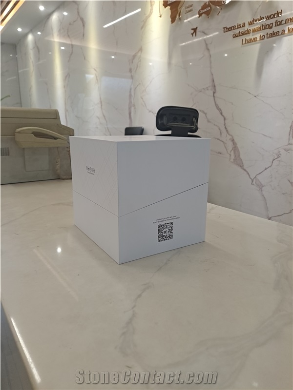 EVA - Lined White Flip - Open Stone Display Case