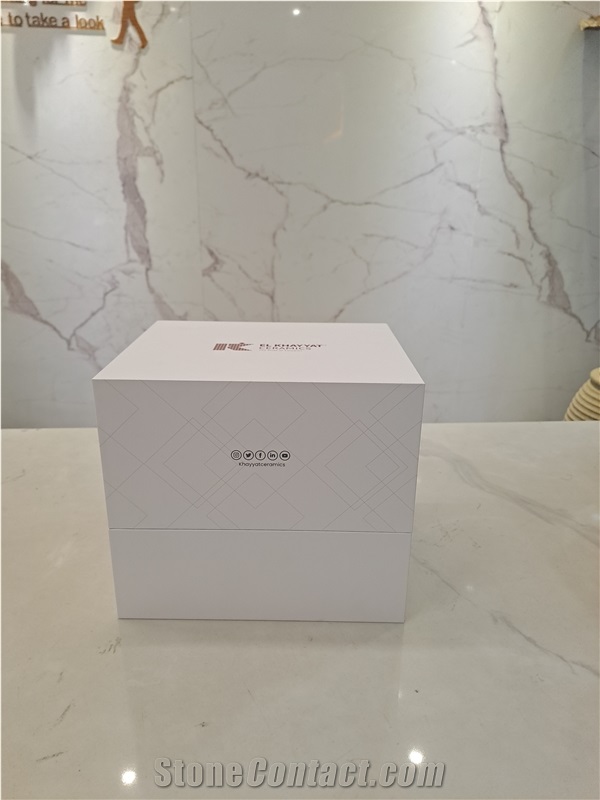 EVA - Lined White Flip - Open Stone Display Case
