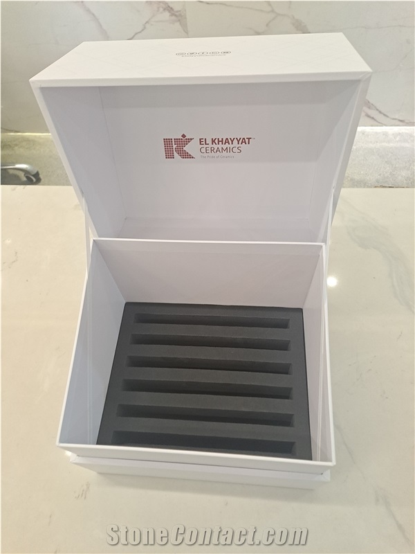 EVA - Lined White Flip - Open Stone Display Case