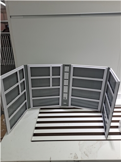 Foldable Multi-Panel Tiered Sample Display Album