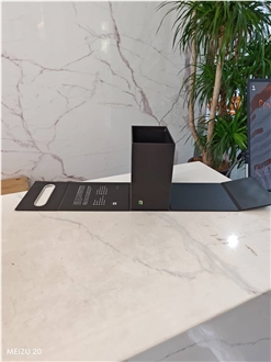 Foldable Rigid Display Box With Integrated Info Panel