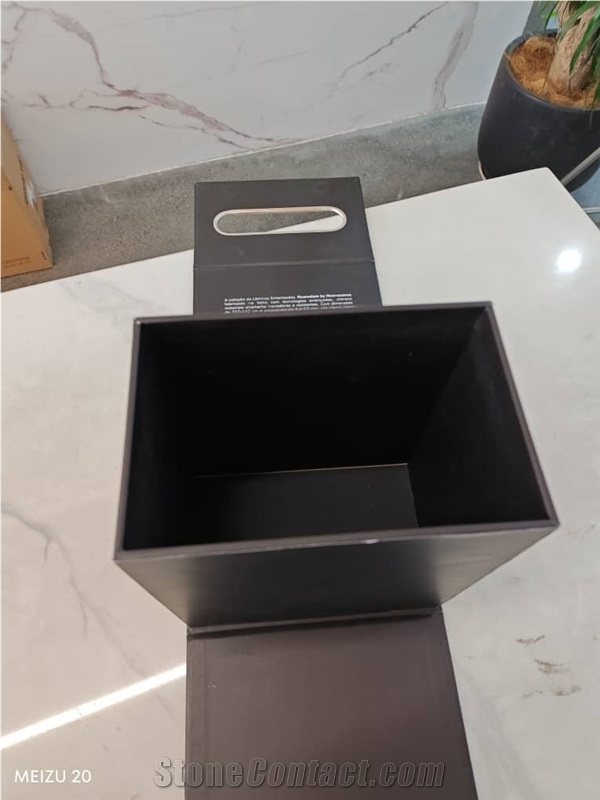 Foldable Rigid Display Box With Integrated Info Panel