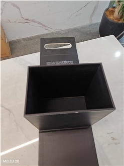 Foldable Rigid Display Box With Integrated Info Panel