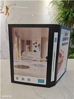 Four-Fold Plastic Sample Book With Multiple Compartments