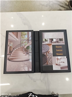 Four-Fold Plastic Sample Book With Multiple Compartments