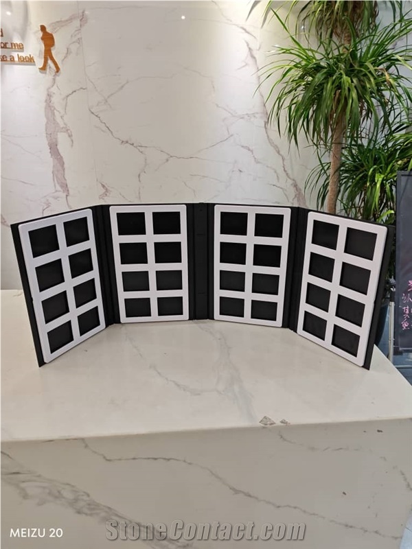Four-Fold Plastic Sample Book With Multiple Compartments