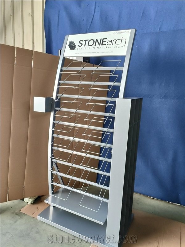 Grey Freestanding Stone Display Rack