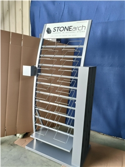 Grey Freestanding Stone Display Rack