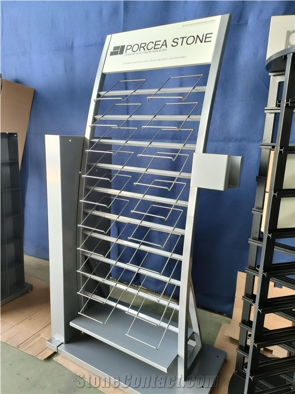 Grey Freestanding Stone Display Rack
