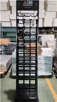 High - Capacity Metal Stone Sample Showcase
