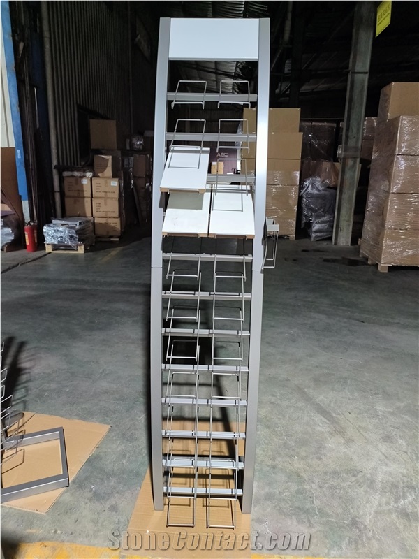 Industrial - Style Grey Stone Display Rack