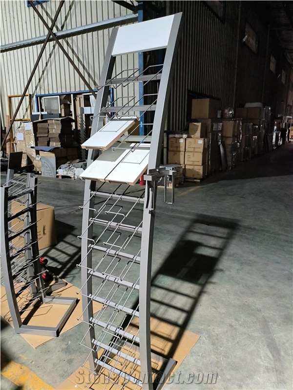 Industrial - Style Grey Stone Display Rack