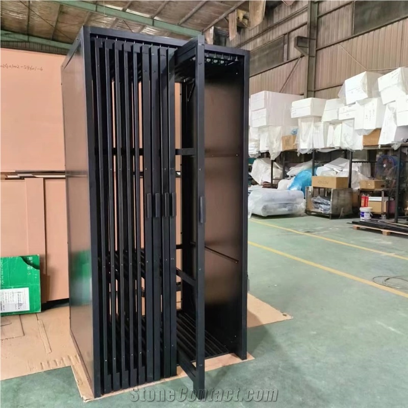 Large - Sized Metal Sliding Display Rack-Black