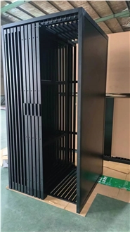 Large - Sized Metal Sliding Display Rack-Black