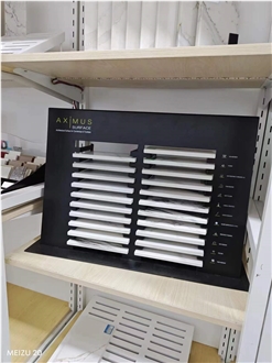 Multilayered Tile Sample Display Rack With Branding Area