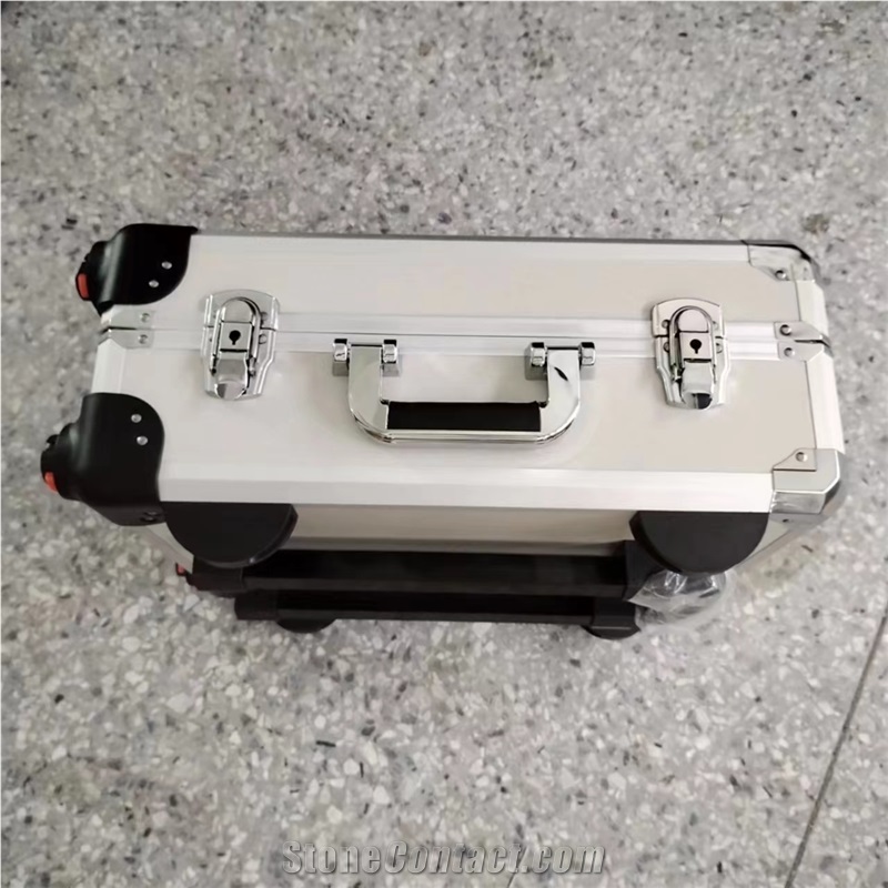 Wheeled White Aluminum Carry Display Case