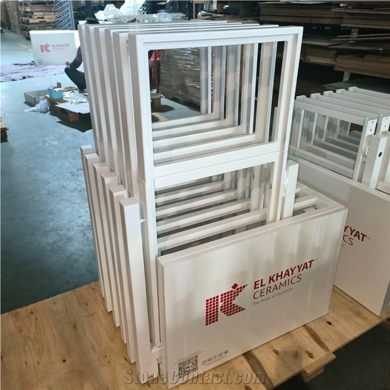 White Retractable Display Rack