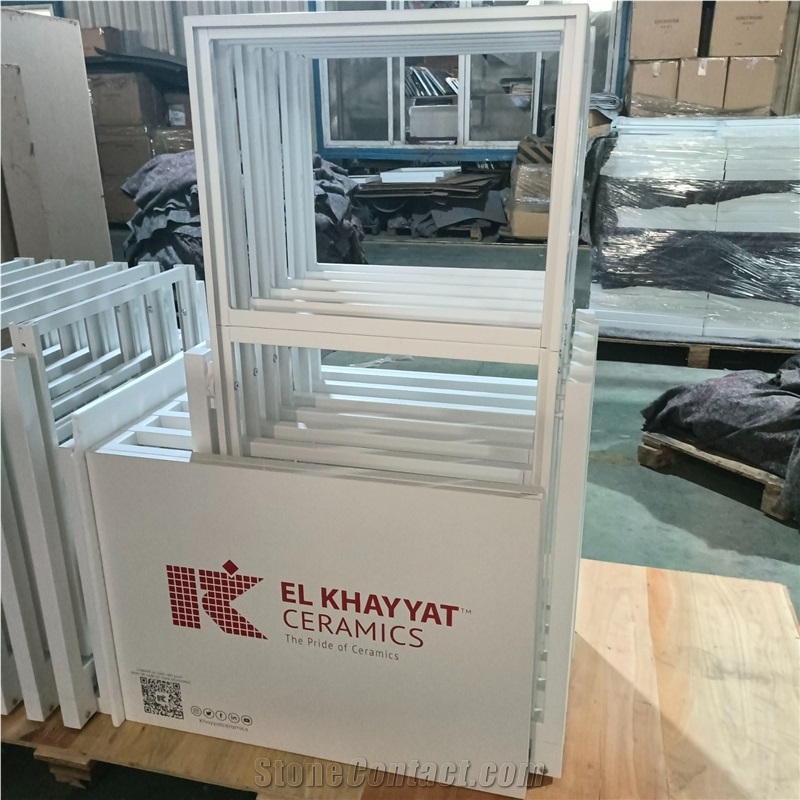 White Retractable Display Rack