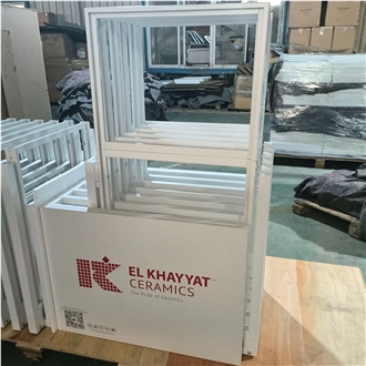 White Retractable Display Rack