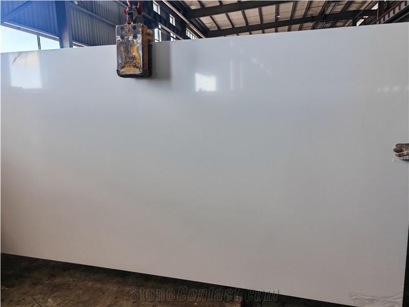 Artificial Stone Pure White Quartz Slab Quartz Tiles
