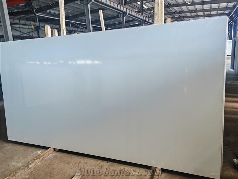 Artificial Stone Pure White Quartz Slab Quartz Tiles