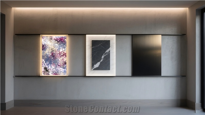 Elegant Translucent Quartz Slabs For Wall Cladding