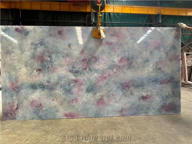 Elegant Translucent Quartz Slabs For Wall Cladding