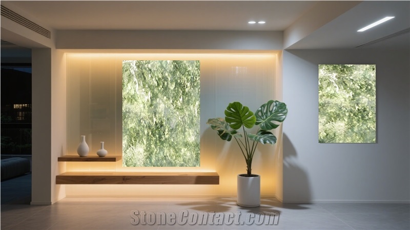 Popular Translucent Polished Quartz Slabs Tiles