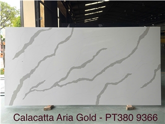 Calacatta Aria Gold Quartz Slabs