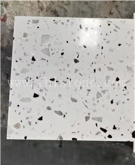 Aggregato Terrazzo Pearl White Grey Terrazzo Slabs