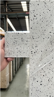Aggregato Terrazzo Pearl White Grey Terrazzo Slabs