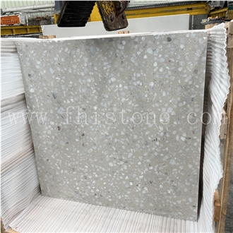 Alabaster Large Marble Chip Terrazzo Alameda Terrazzo  Slabs