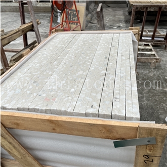 Alabaster Large Marble Chip Terrazzo Alameda Terrazzo  Slabs