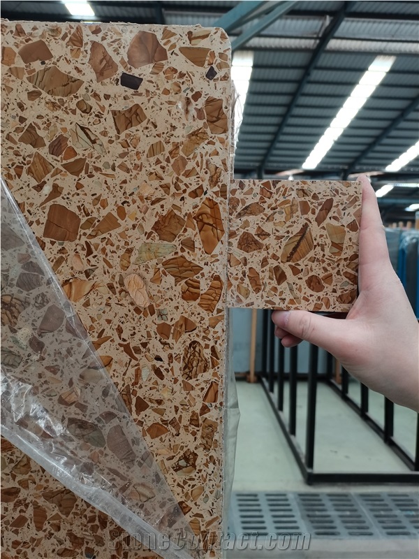 Giallo Terrazzo Golden Yellow Terrazzo Terrazzo Floor Tiles