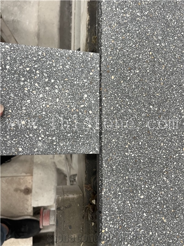 Moncervetto Dark Grey Terrazzo Slabs