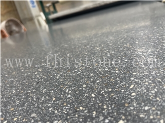 Moncervetto Dark Grey Terrazzo Slabs