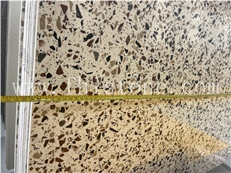 Multicolor White Color Aggregates Terrazzo Slabs And Floor Tiles