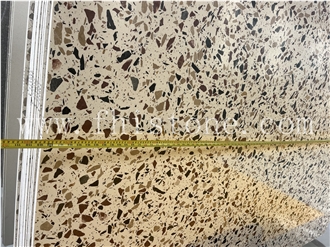 Multicolor White Color Aggregates Terrazzo Slabs And Floor Tiles