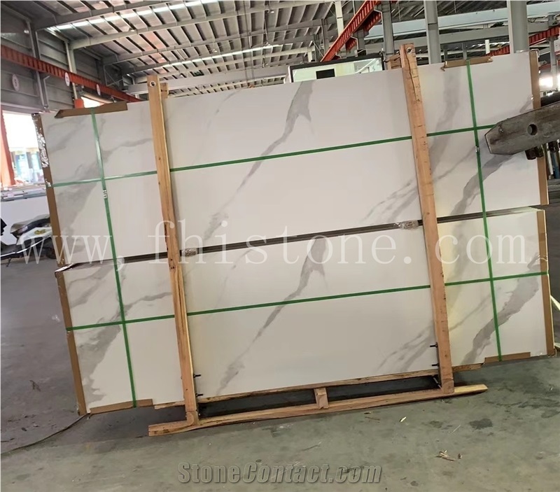 Top Blanco Polar Calacatta Sintered Stone Slabs