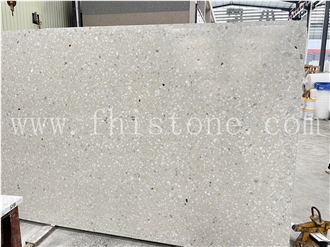 Venice Alabaster Large All White Chip Terrazzo Floor Tiles