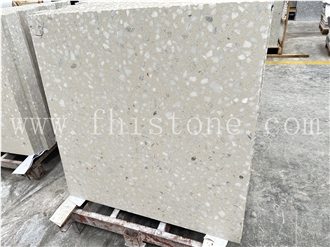 Venice Alabaster Large All White Chip Terrazzo Floor Tiles